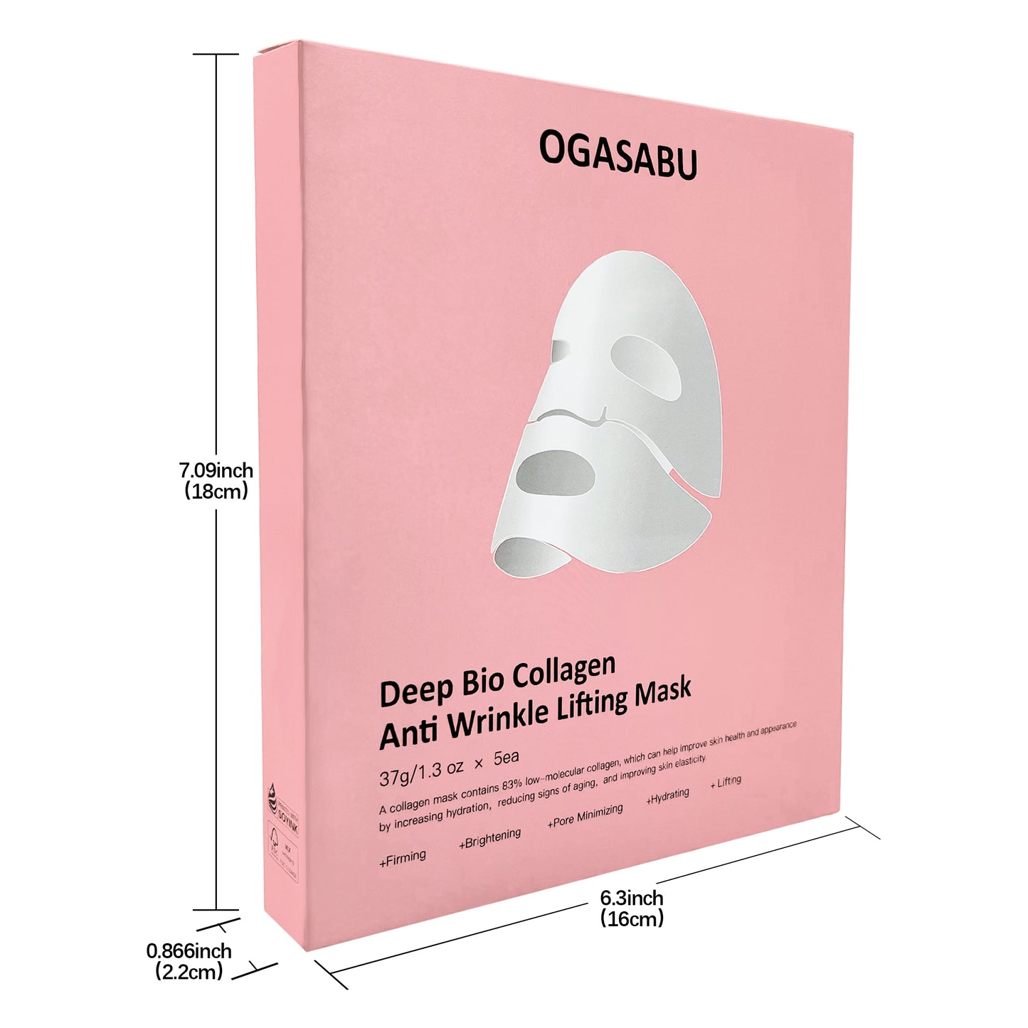 OGASABU Deep Bio Collagen OVERNIGHT Facial Mask 5 pcs