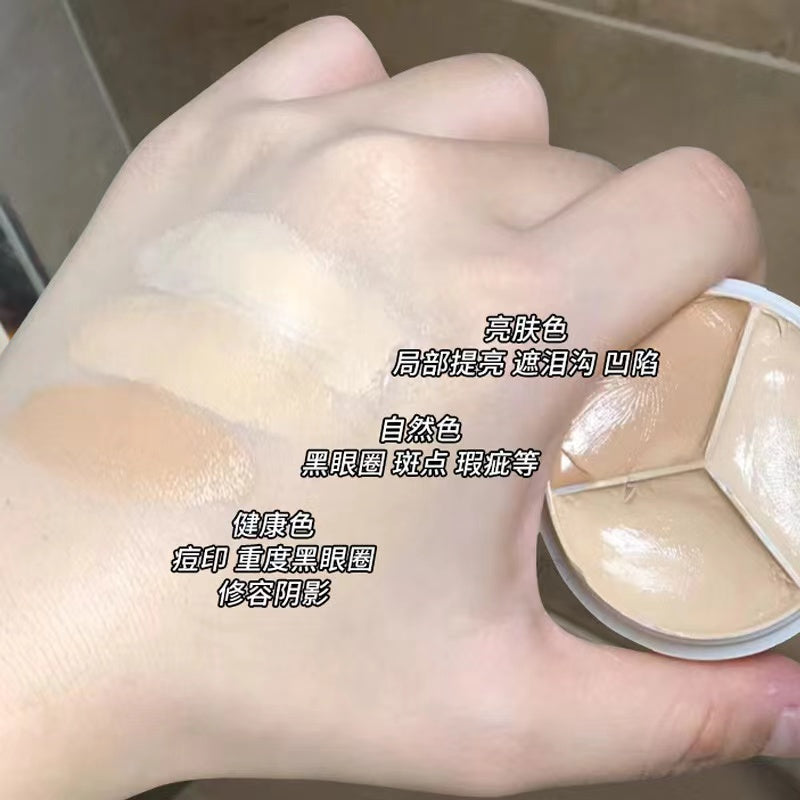 A5-004 Cute Round Full Coverage Concealer Stick Different Color 3 in 1