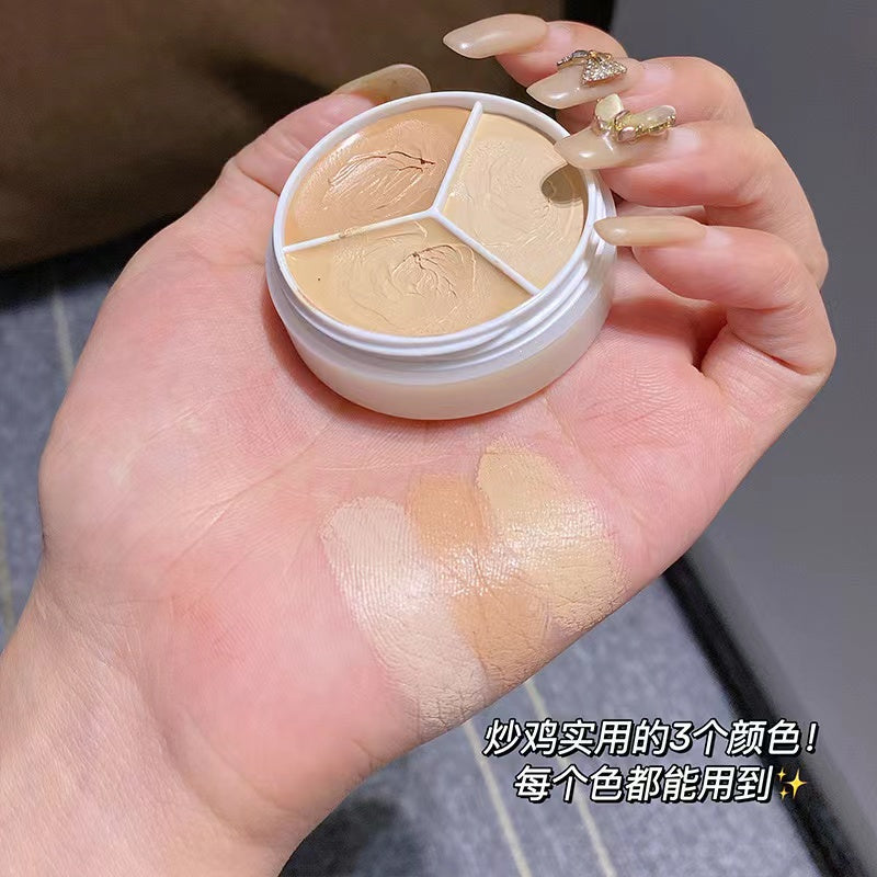 A5-004 Cute Round Full Coverage Concealer Stick Different Color 3 in 1