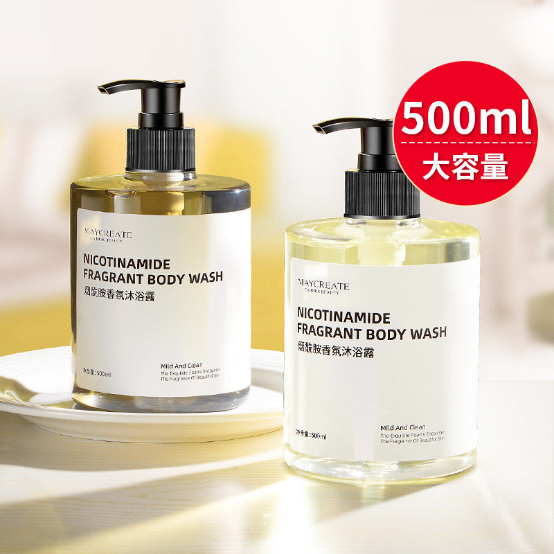 H1-012 Niacinamide Fragrance Shower Gel Long-lasting Fragrance Full Body Moisturizing Large Capacity 500ml