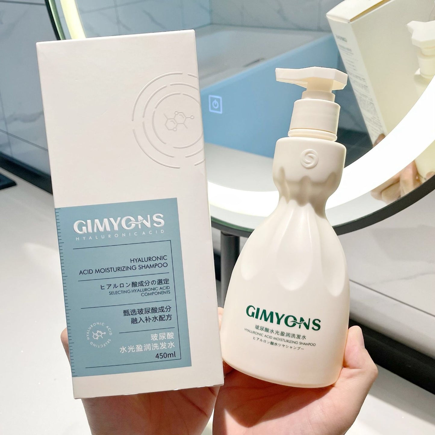 J1-008 Hyaluronic Acid Shampoo Refreshing and Fluffy Conditioner Shower Gel 450ml