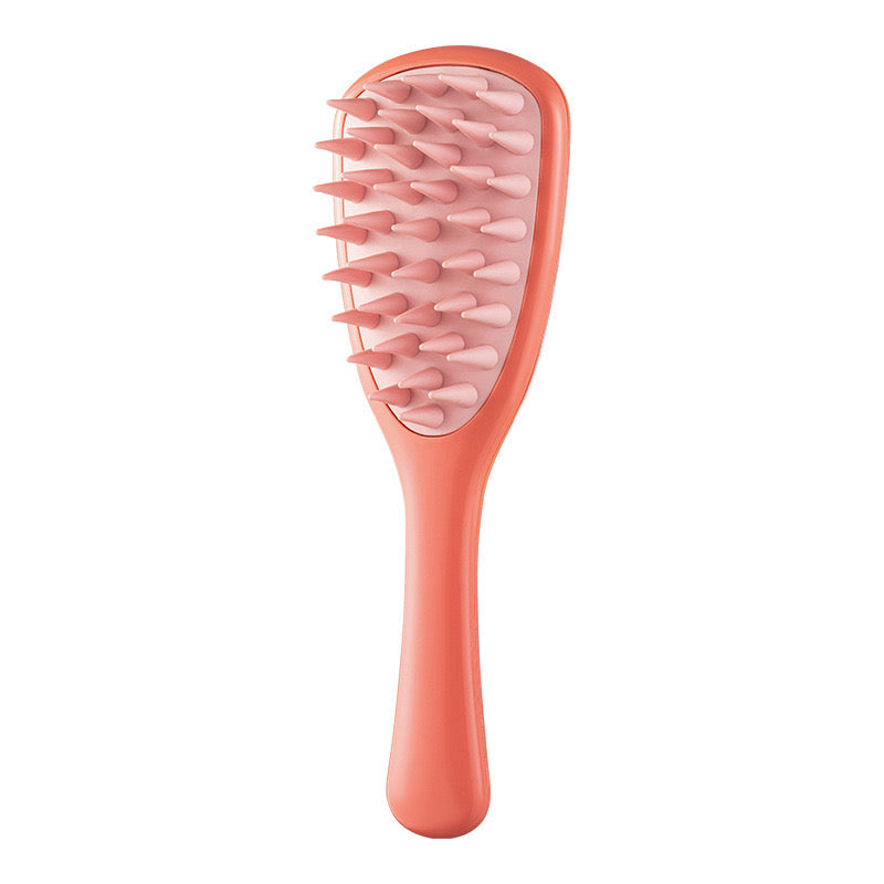 B150 Silicone Coarse Toothed Handle Shampoo  Comb