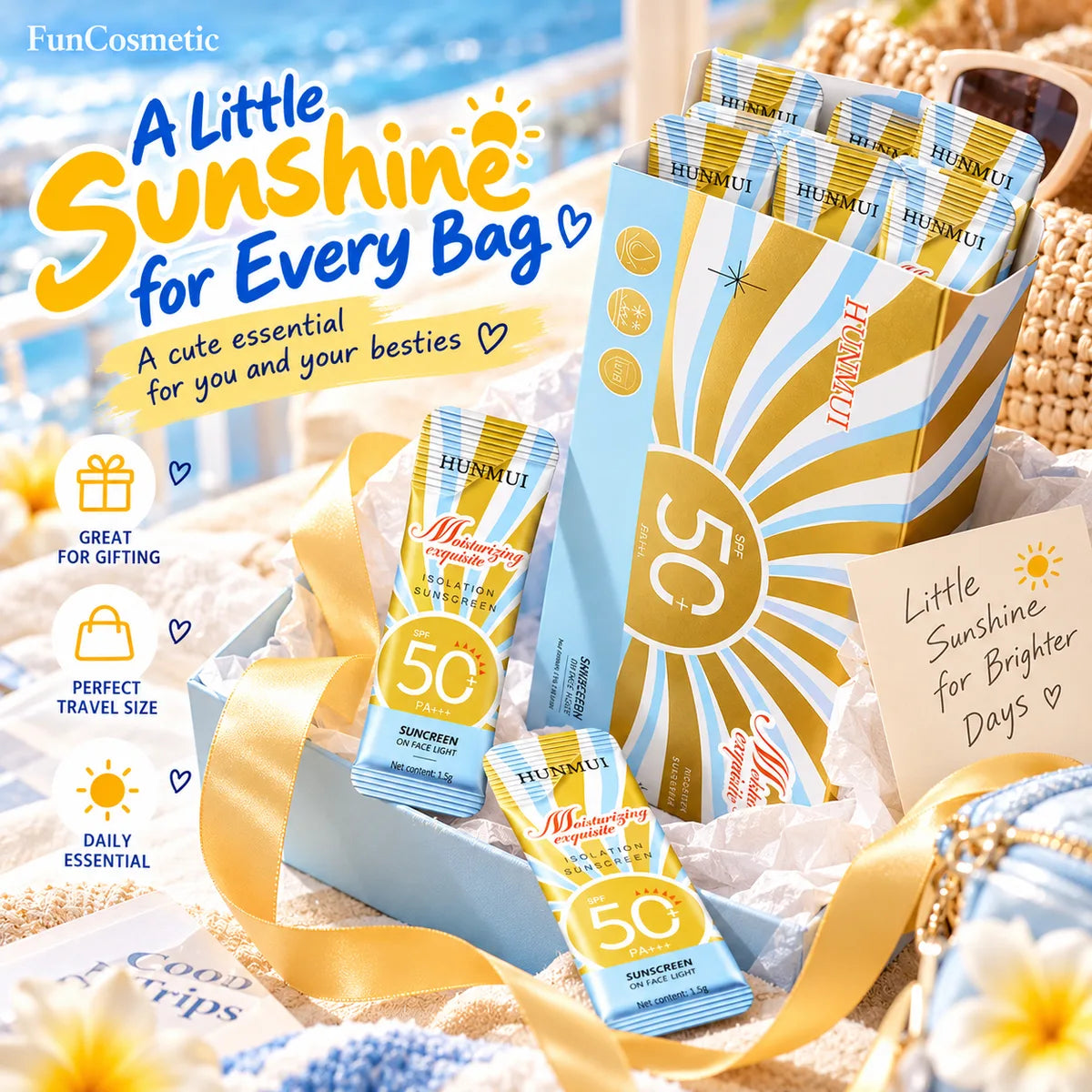 On-the-Go SPF 50+ Sunscreen Packets – 30 Pack