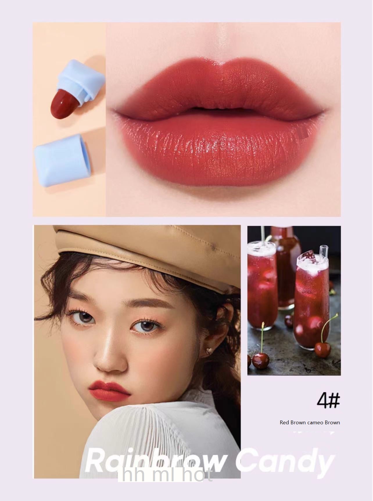 B017 Pink Rainbow Candy Lipstick
