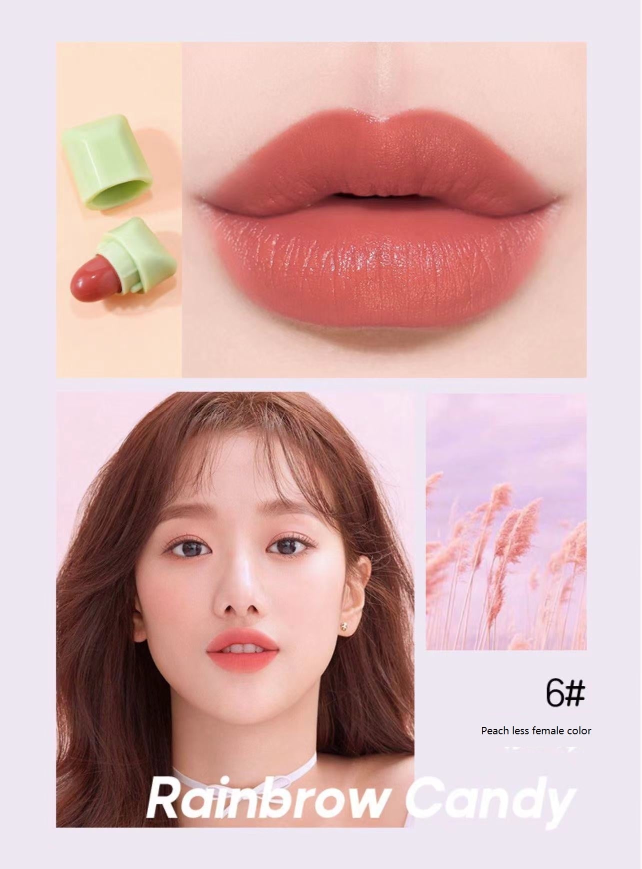 B017 Pink Rainbow Candy Lipstick