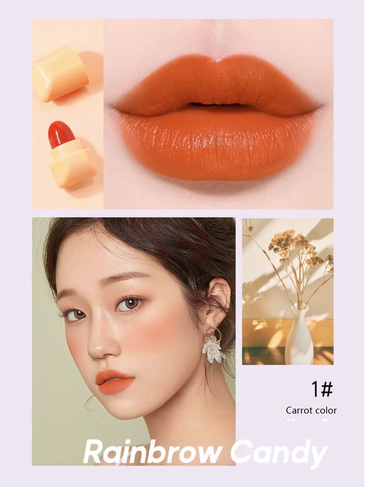 B017 Pink Rainbow Candy Lipstick