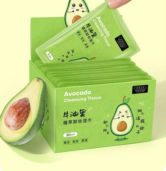 Avocado Fresh Individually Wrapped Makeup Remover Wipes 30 Wipes