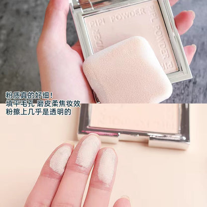 A10-006 Small silver nugget box setting powder