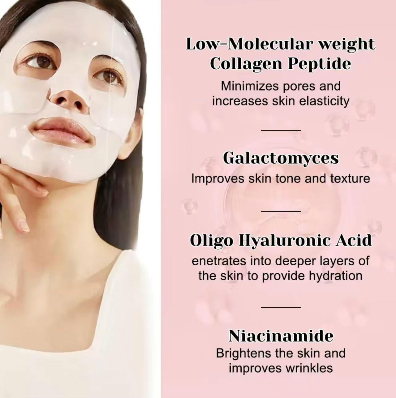 OGASABU Deep Bio Collagen OVERNIGHT Facial Mask 5 pcs