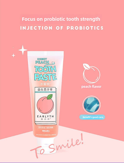 Honey Peach Flavored Probiotics Toothpaste