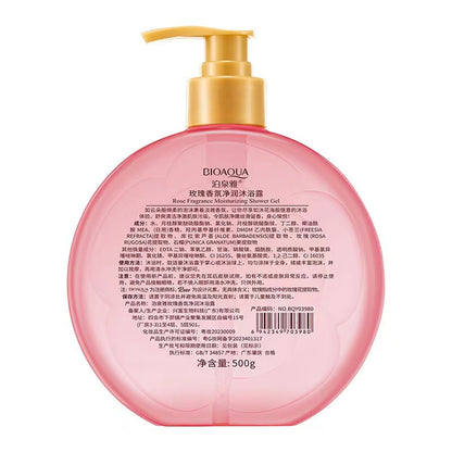 H1-005 Rose Fragrance Moisturizing Shower Gel Moisturizing and Rejuvenating Cleansing Dirt Body Lotion Fragrance Shower Gel