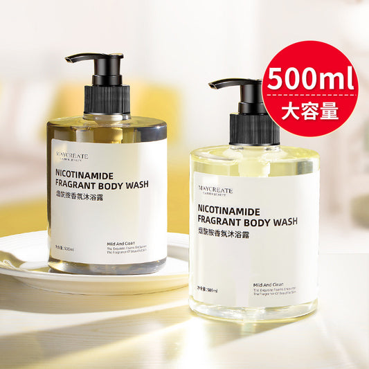 H1-012 Niacinamide Fragrance Shower Gel  Long-lasting Fragrance  Full Body Moisturizing  Large Capacity 500ml