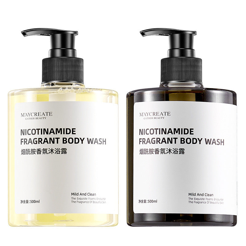 H1-012 Niacinamide Fragrance Shower Gel  Long-lasting Fragrance  Full Body Moisturizing  Large Capacity 500ml