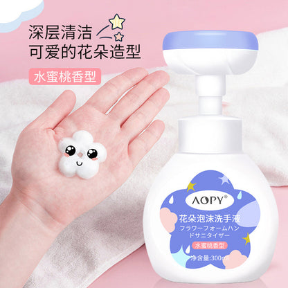 L1-001 Flower Foam Hand Sanitizer Baby Petal Hand Sanitizer Gentle Cleansing Press Bubble 300ml