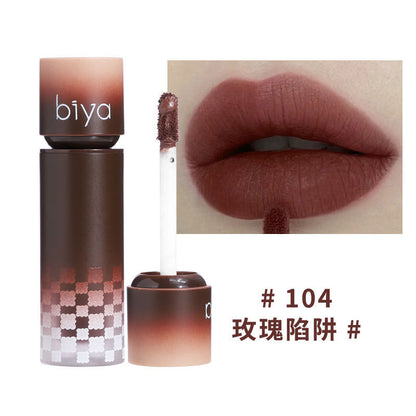 B109 Biya Dark Wind Matte Mist Waterproof And Not Easy To Stain Cup Lipstick