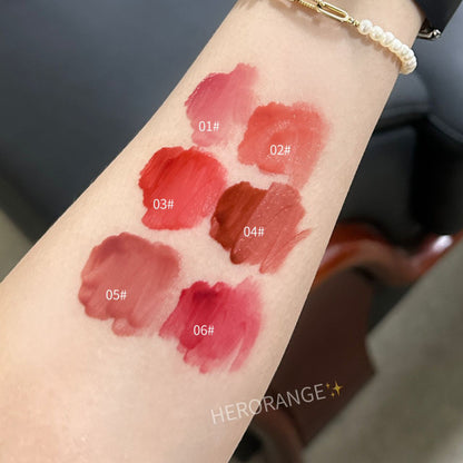 B114 Glass Water Glazed Lip Glaze Moisturizing And Not Easy to Stain Cup Lipstick