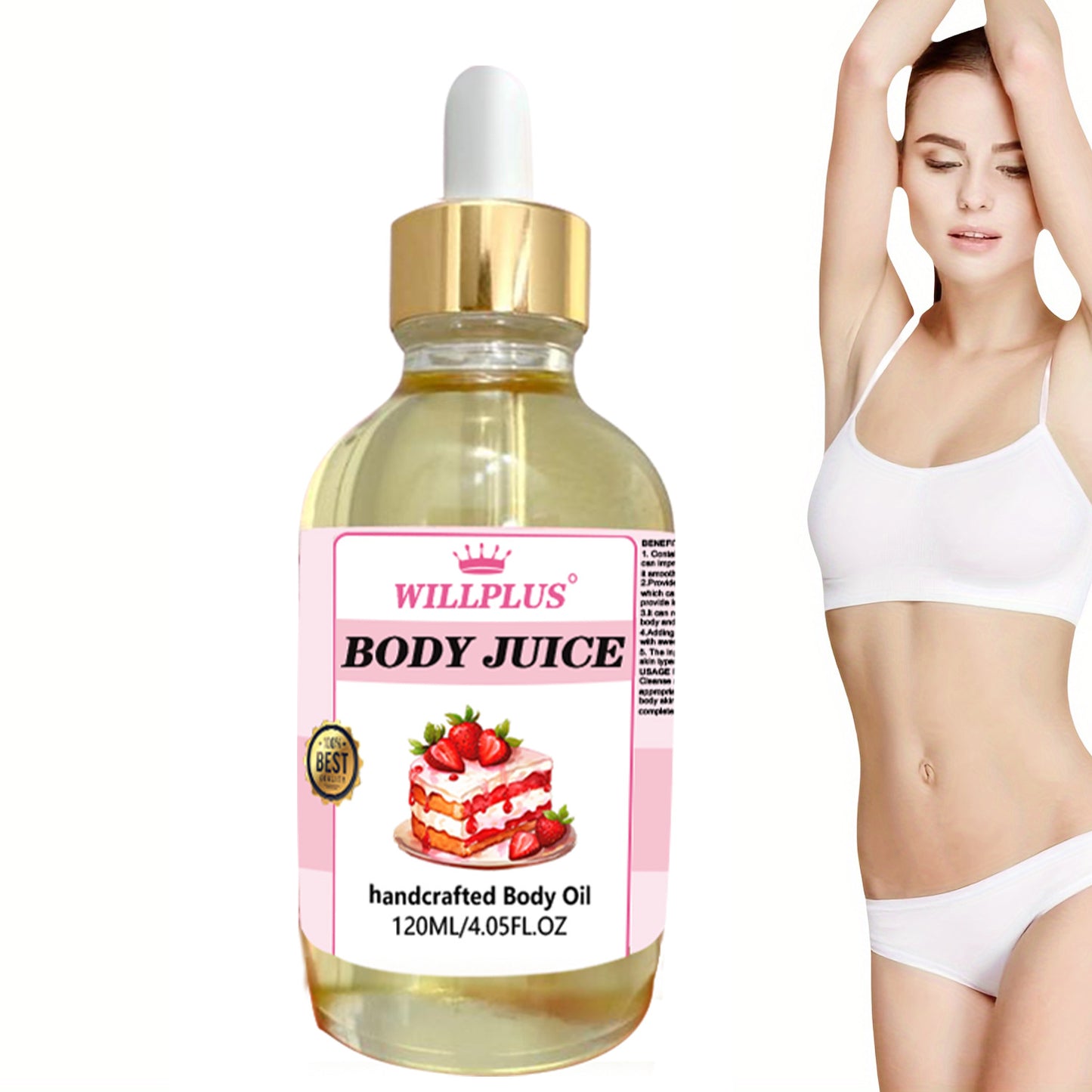 H3-006 Body Juice OilBody Juice OilStrawberry CakeBody Care Massage Oil