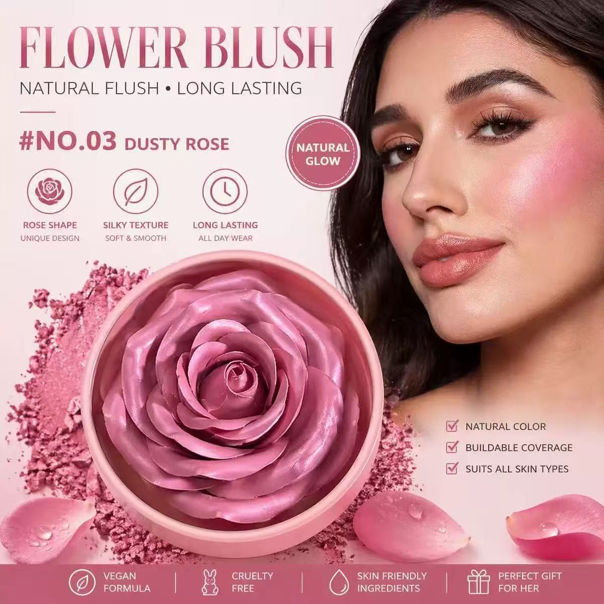 3D Rose Petal Blush