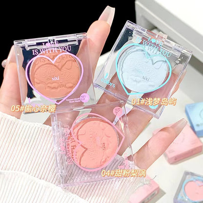 A7-002 Cute Heart Shape Macarron Color Blush