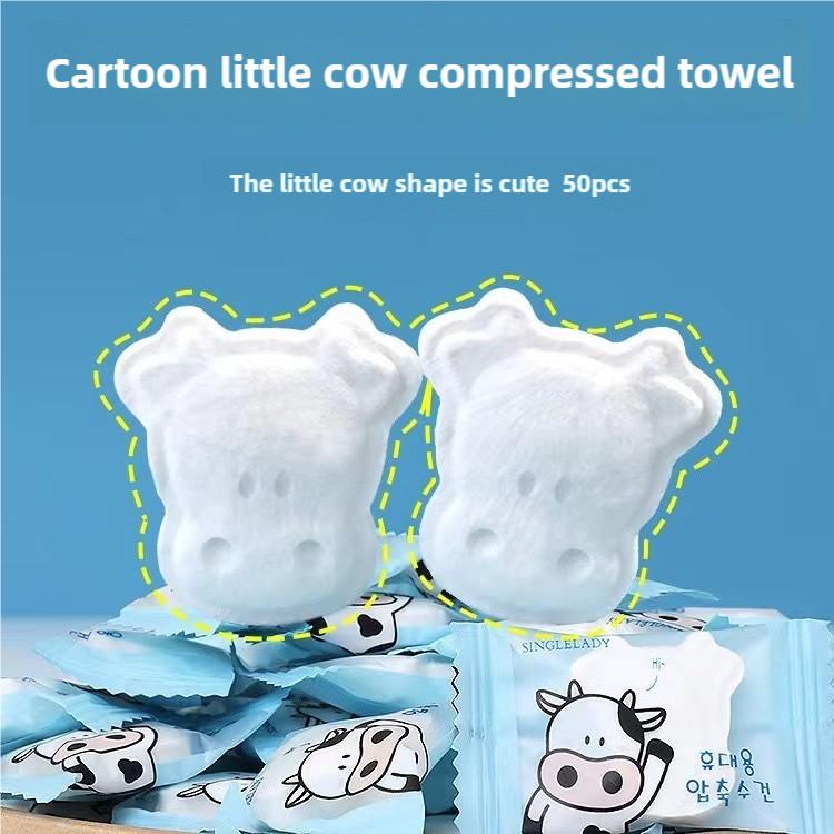 Cute Cow Compress Towel