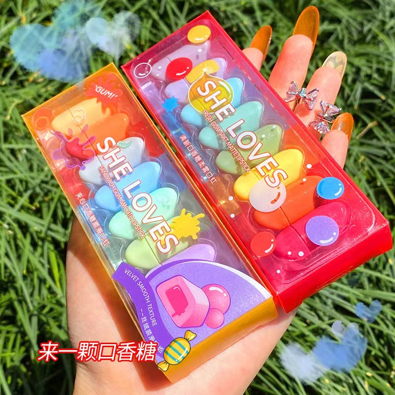 Chewing Gun Lipsticks Set