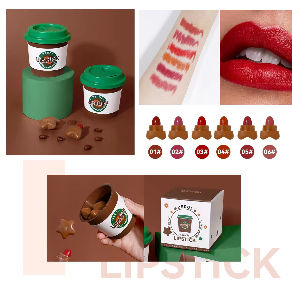 B011 Fun Coffee Star lipstick Collection