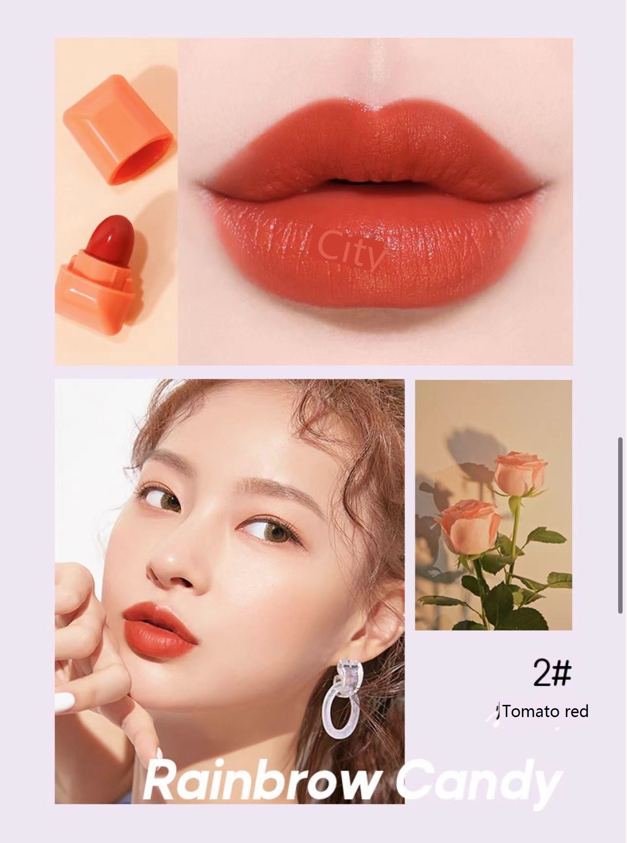 B017 Pink  Rainbow Candy Lipstick